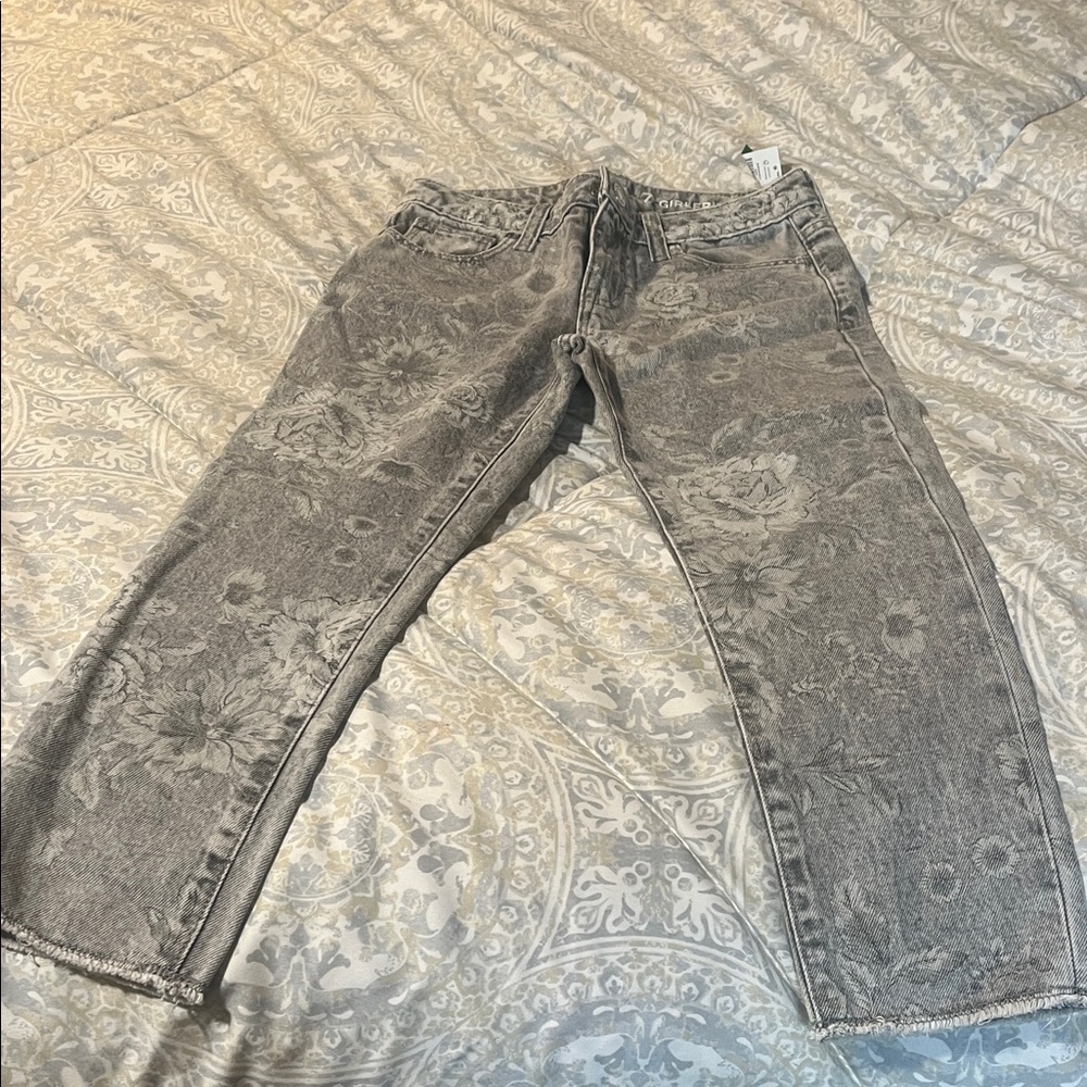 GAP Kids Floral Gray Jeans